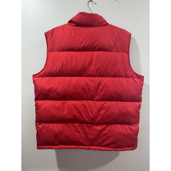 Lands End Red Puffer Vest XL 46-48 Lightweight Polyester  Insulated Down Feather - Picture 4 of 6